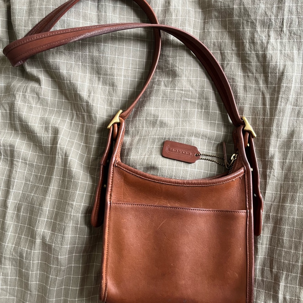 Coach Tan Leather Shoulder Bag